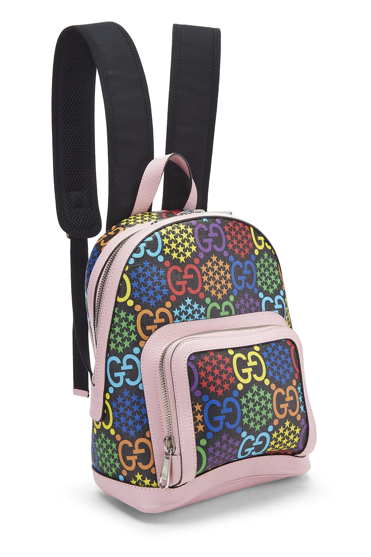 Gucci, sac à dos psychédélique multicolore GG Supreme d'occasion, petit, multicolore