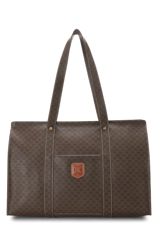 Céline, Pre-Loved Brown Macadam Tote, Brown