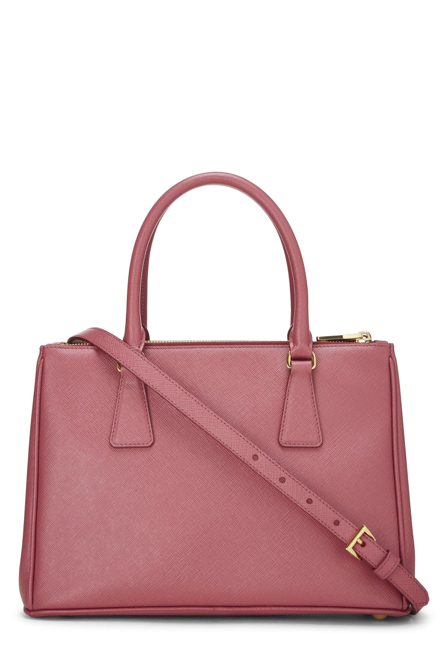 Prada, Pre-Loved Pink Saffiano Convertible Handbag Small, Pink