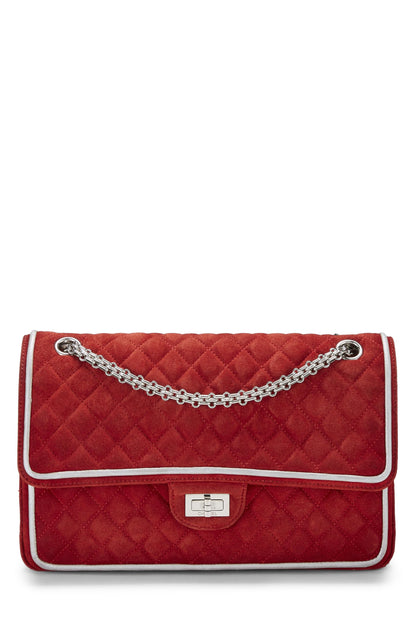 Chanel, Pre-Loved Red Quilted Suede 2.55 Reissue Flap 226, Red