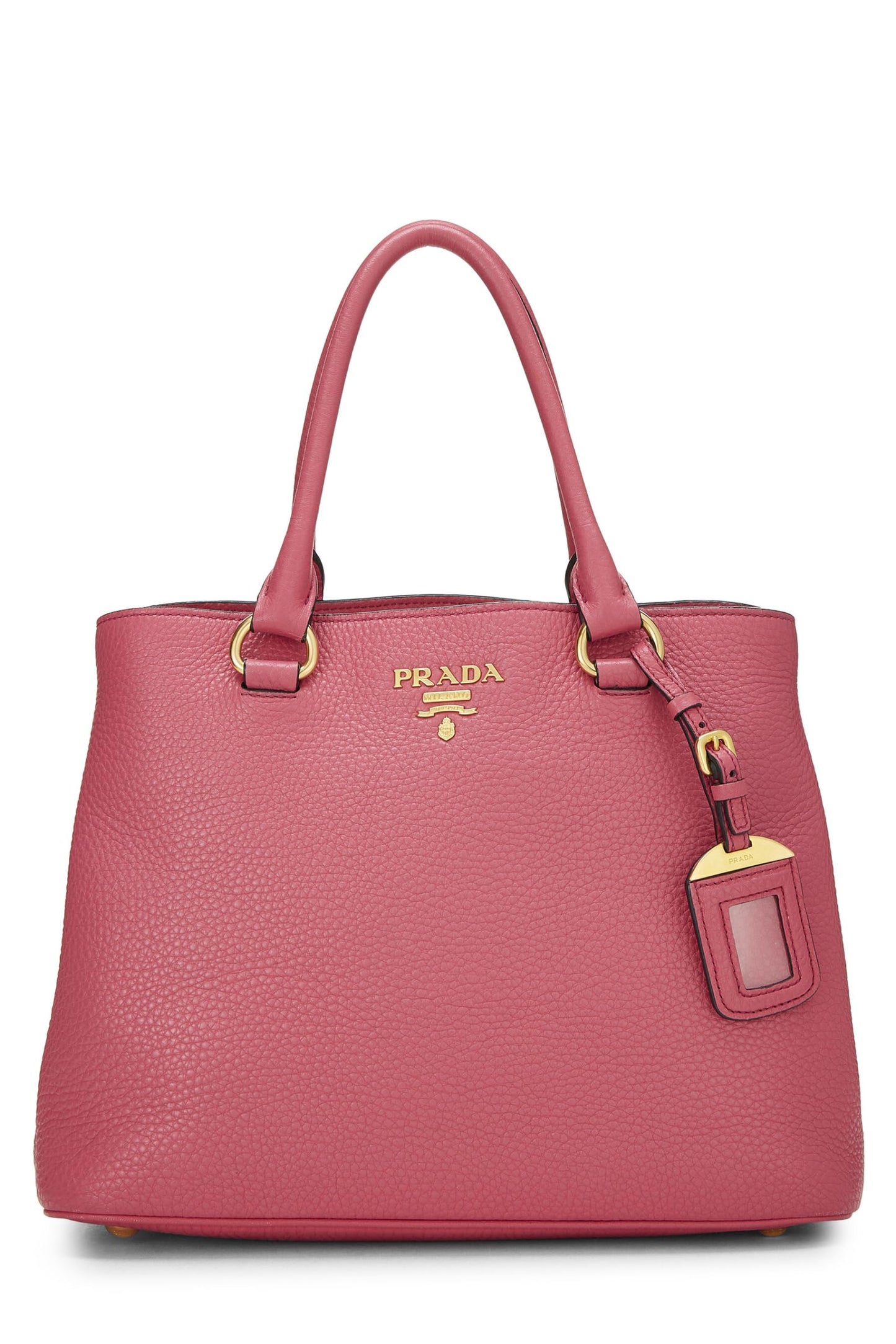 Prada, Pre-Loved Pink Vitello Daino Convertible Top Handle Tote, Pink