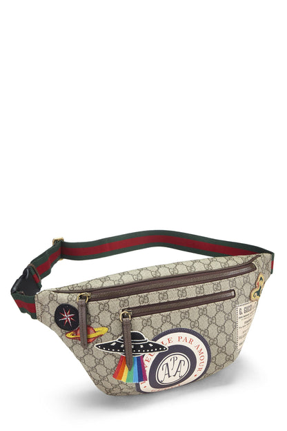 Gucci, sac ceinture Courrier en toile GG Supreme d'origine d'occasion, marron