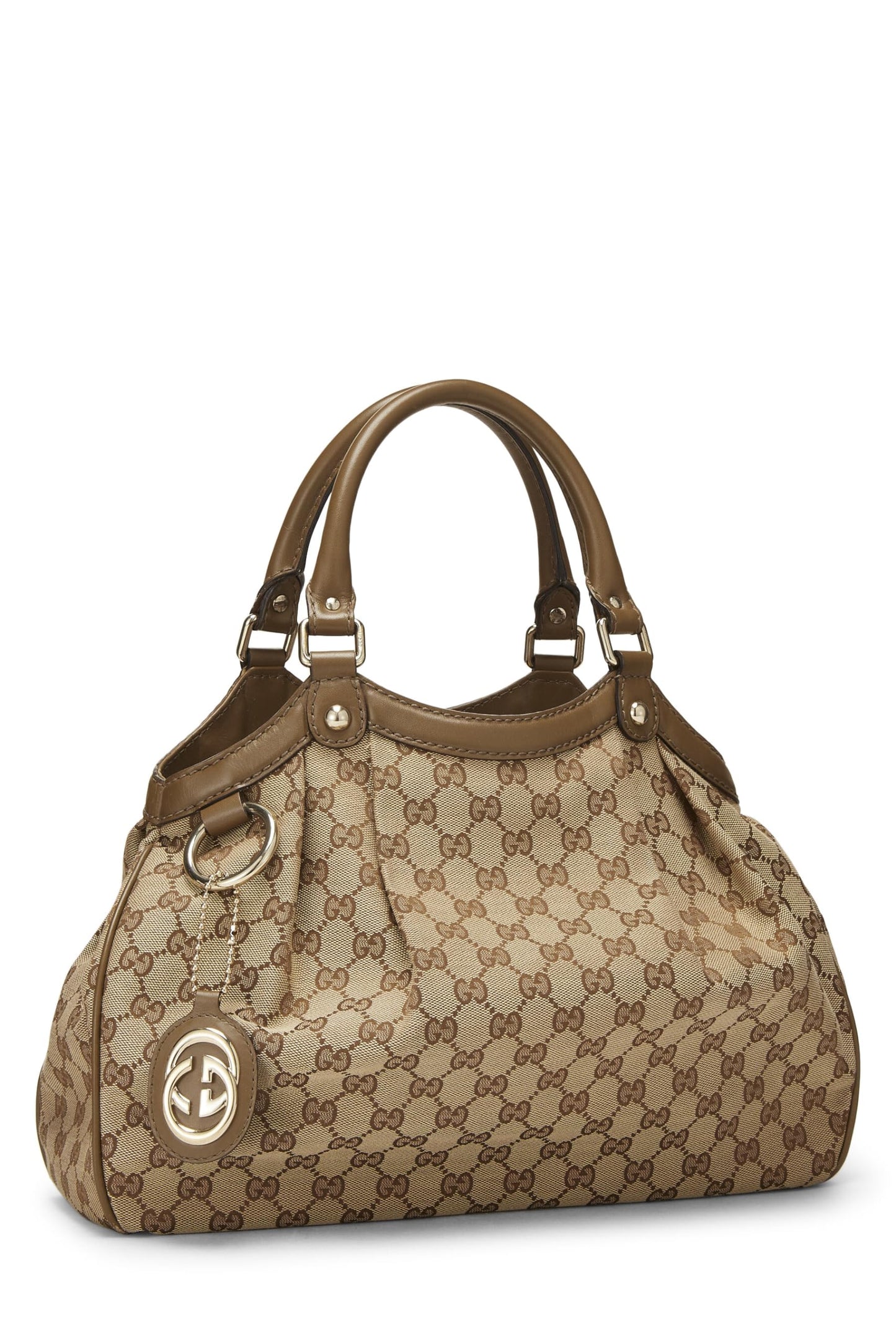 Gucci, sac fourre-tout Sukey en toile GG d'origine d'occasion, vert