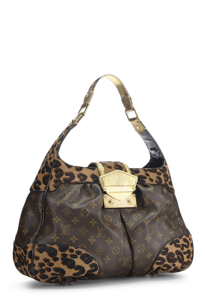 Louis Vuitton, Polly Monogram Léopard d'occasion, marron