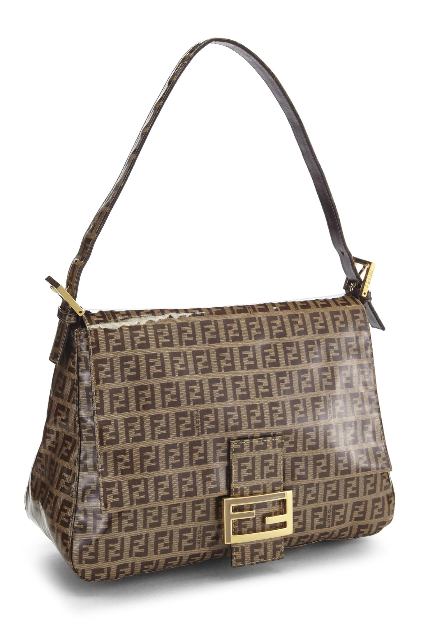 Fendi, Pre-Loved Brown Zucchino Vinyl Mama, Brown