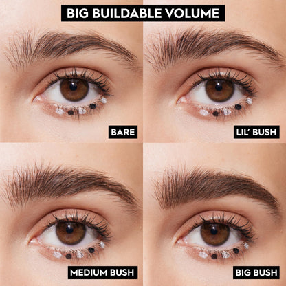 Urban Decay Paquete de lápiz de cejas negro suave y gel voluminizador para cejas teñido - Lápiz de cejas Microblading 2 en 1 + lápiz impermeable (apagón), gel para cejas Big Bush resistente al agua 24 horas (apagón)