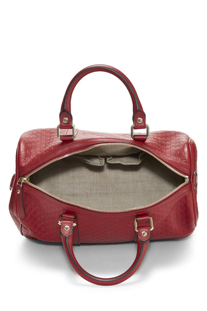 Gucci, Pre-Loved Red Microguccissima Leather Joy Boston, Red