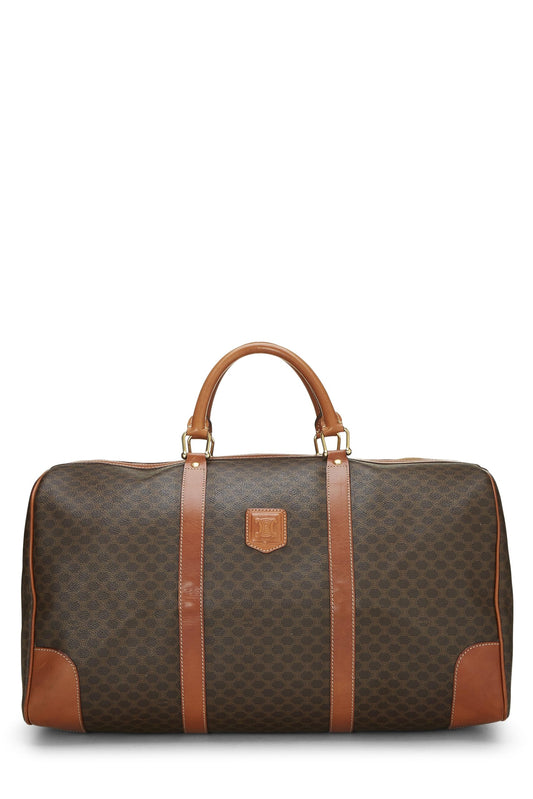 Céline, Sac Boston Macadam en toile enduite marron d'occasion, marron