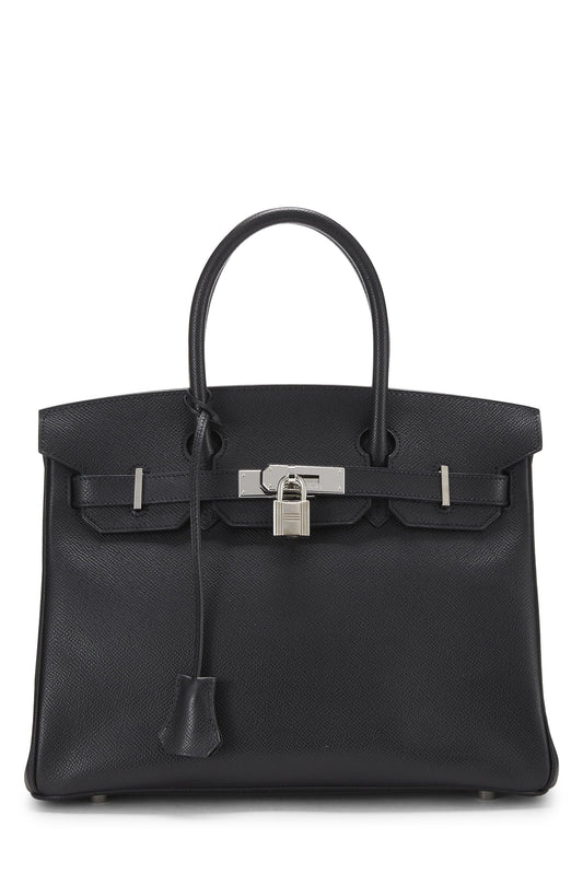 Hermès, Pre-Loved Black Epsom Birkin 30, Black