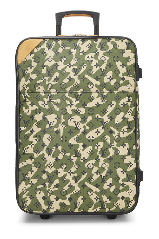 Louis Vuitton, Takashi Murakami x Louis Vuitton Monogramouflage Pegase 60 d'occasion, vert