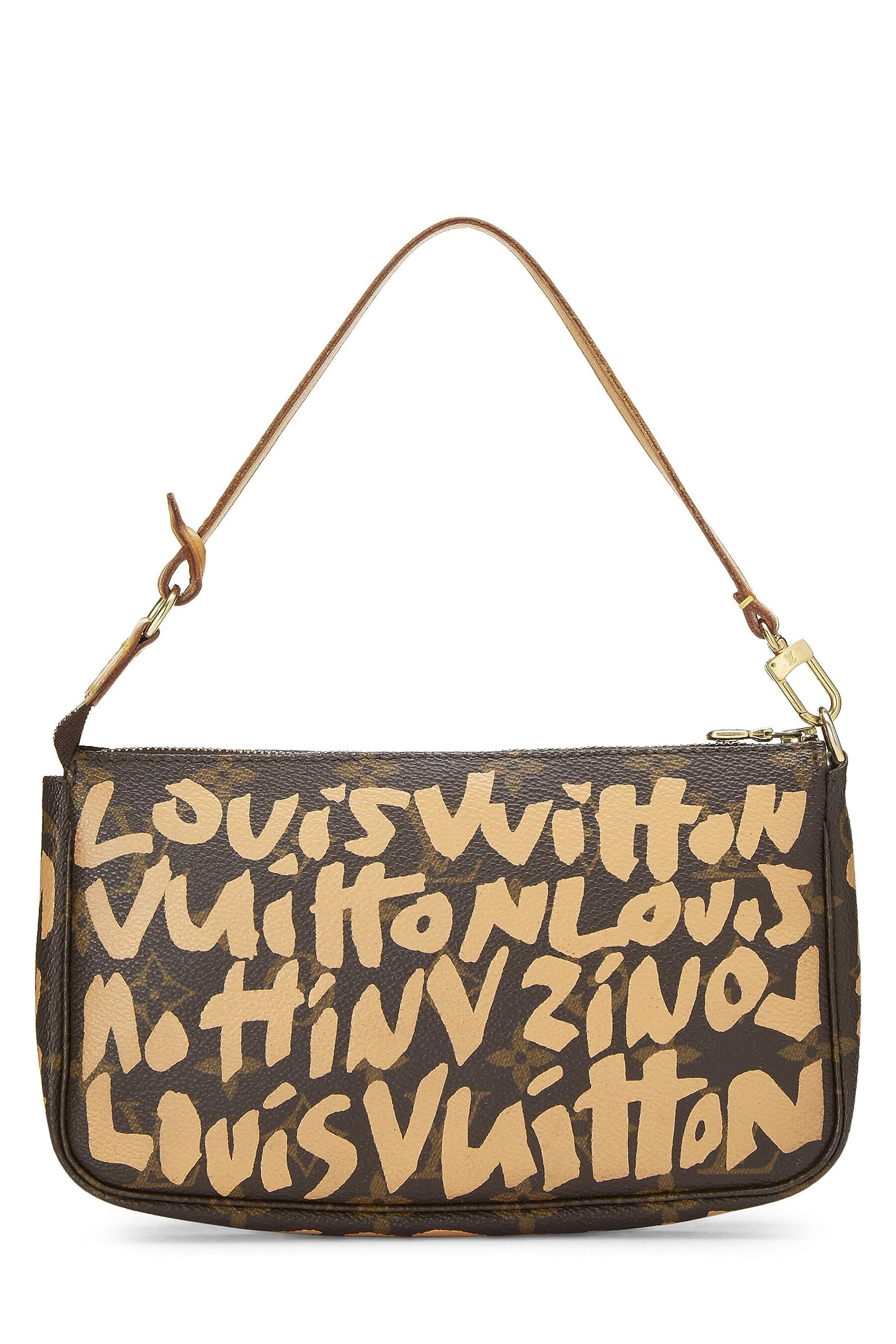 Louis Vuitton, Pre-Loved Stephen Sprouse x Louis Vuitton Beige Monogram Graffiti Pochette Accessoires, Beige