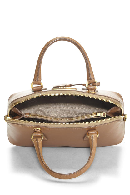 Prada, Pre-Loved Brown Saffiano Lux Handbag Mini, Brown