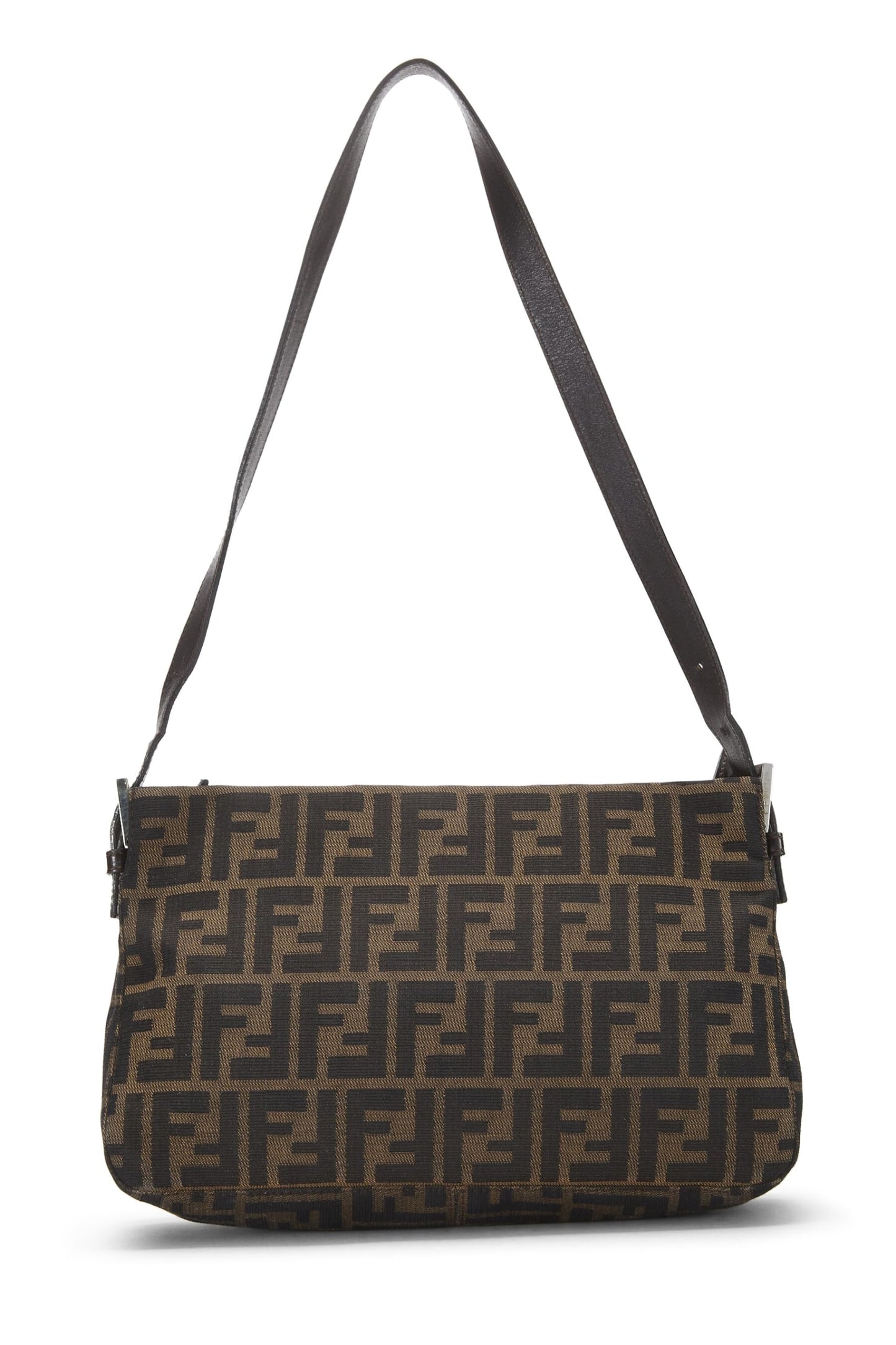 Fendi, sac à bandoulière en toile marron Zucca d'occasion, marron