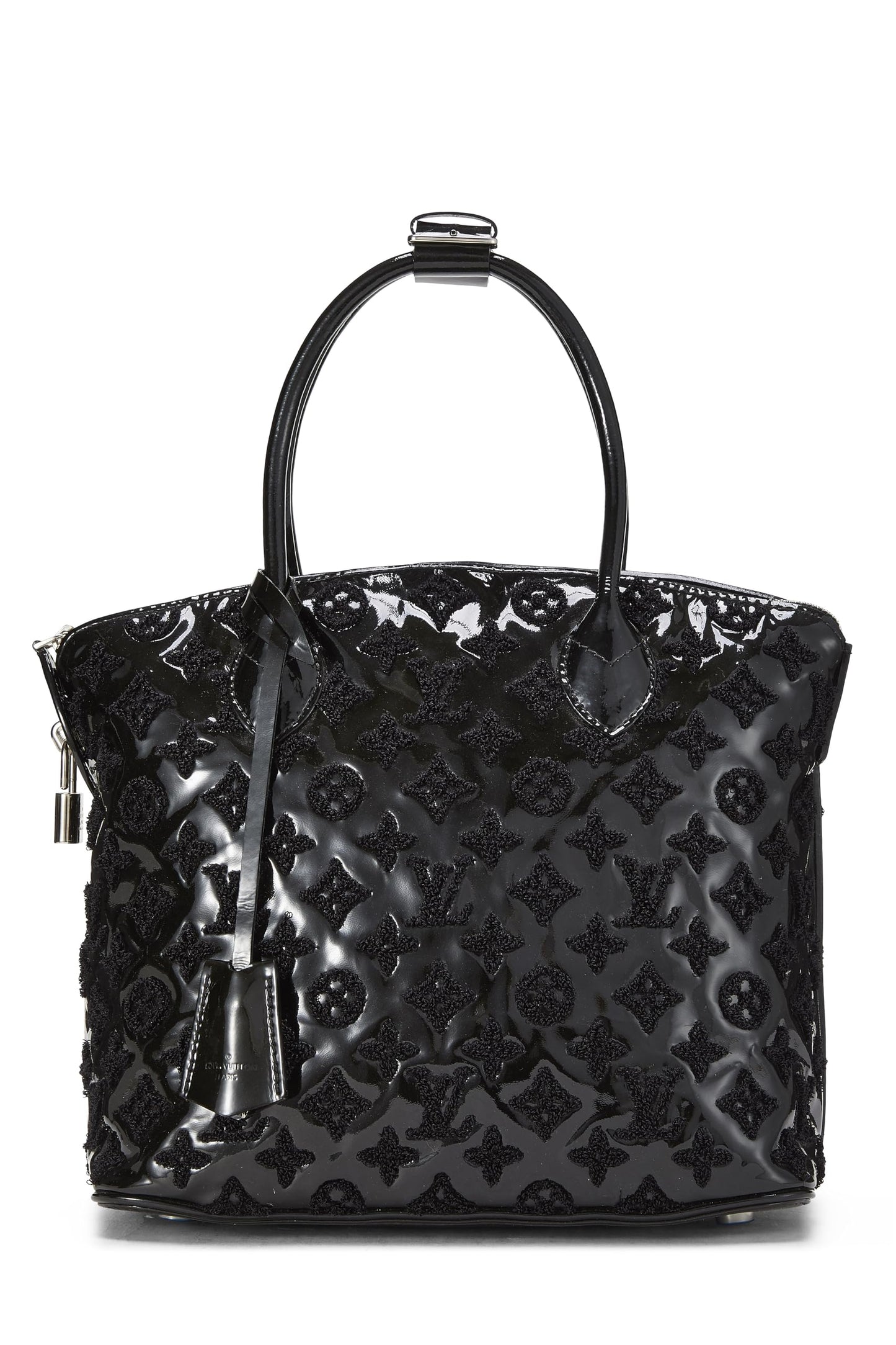 Louis Vuitton, Fascination Lockit en cuir verni noir monogrammé d'occasion, noir