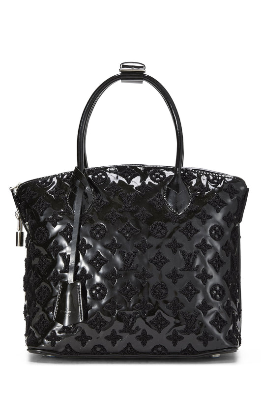 Louis Vuitton, Lockit fascinador de charol con monograma negro Pre-Loved, Negro