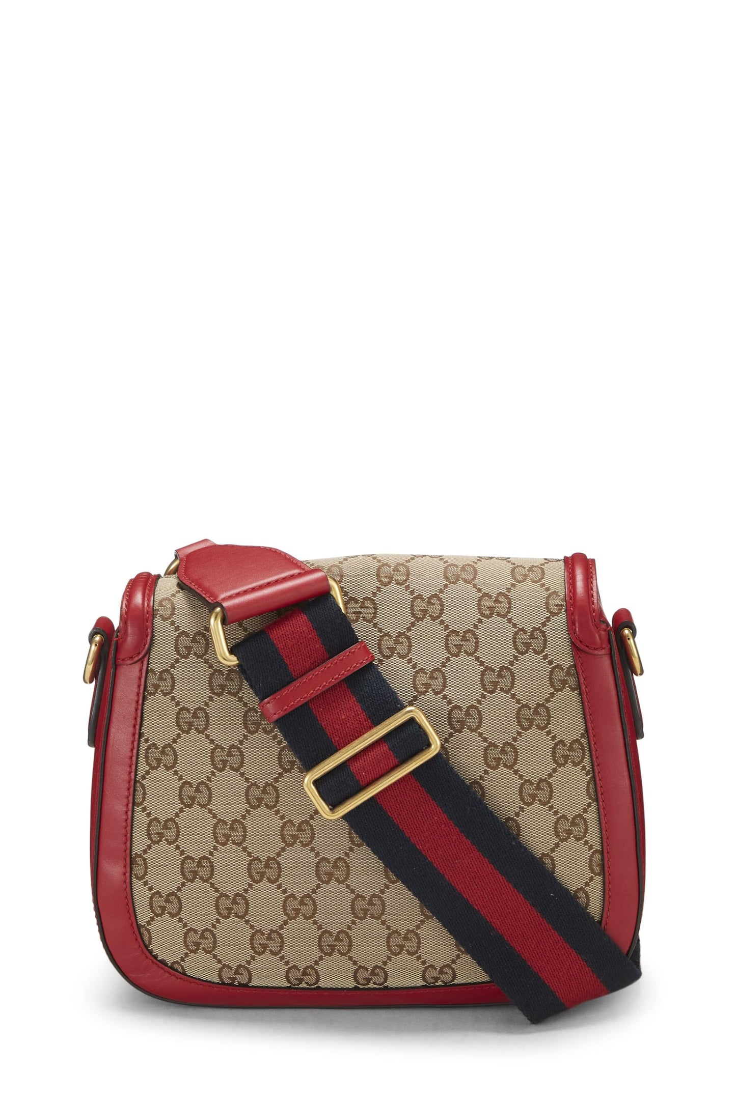 Gucci, sac à bandoulière en toile GG rouge d'occasion, petit modèle, rouge