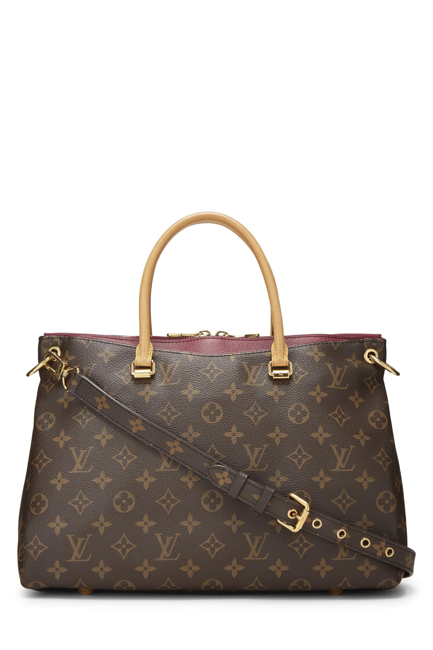 Louis Vuitton, Pre-Loved Burgundy Monogram Canvas Pallas, Burgundy