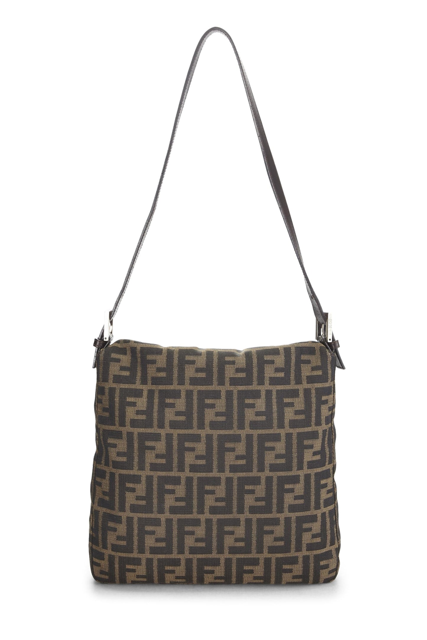 Fendi, sac à bandoulière en toile marron Zucca d'occasion, marron