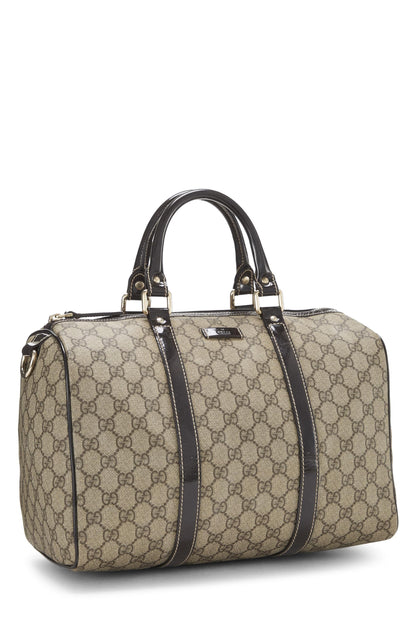 Gucci, sac Boston Joy en toile suprême GG d'origine d'occasion, marron