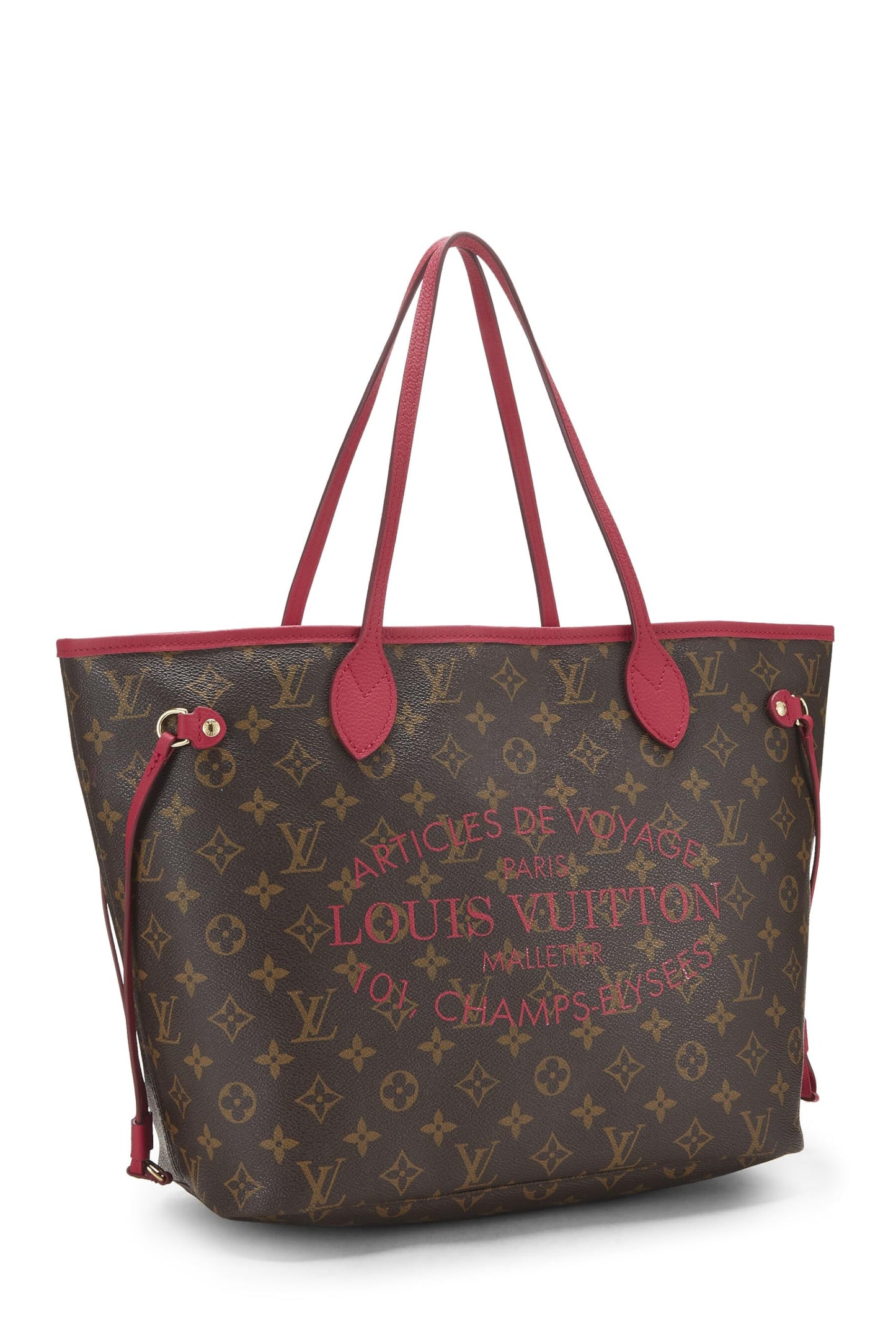 Louis Vuitton, toile monogram rose mauve d'occasion Ikat Flower Neverfull MM, rose