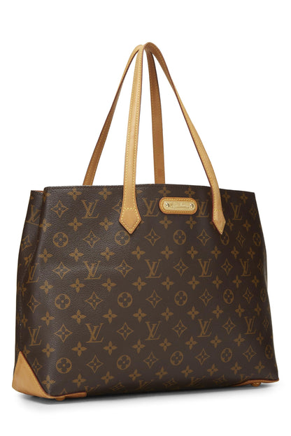 Louis Vuitton, Wilshire MM en toile Monogram d'occasion, marron