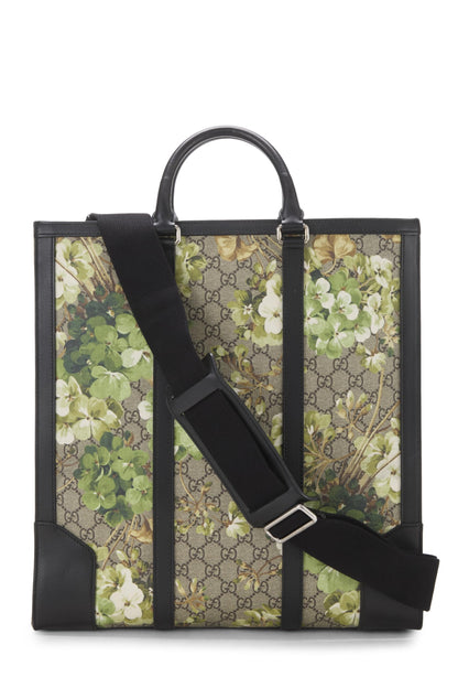 Gucci, grand sac fourre-tout Blooms en toile enduite Suprême GG vert d'occasion, vert