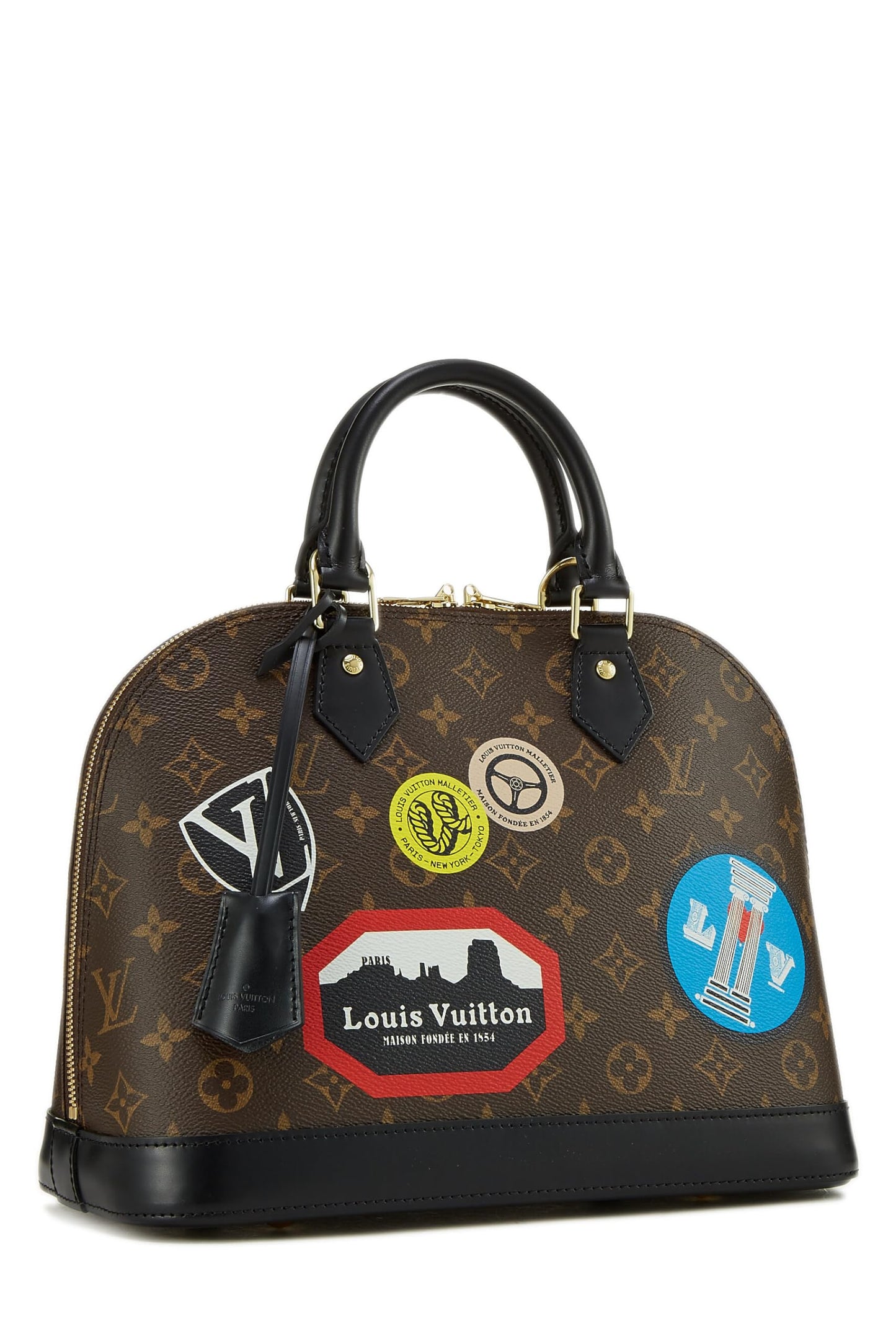 Louis Vuitton, Pre-Loved World Tour Monogram Canvas Alma PM, Brown