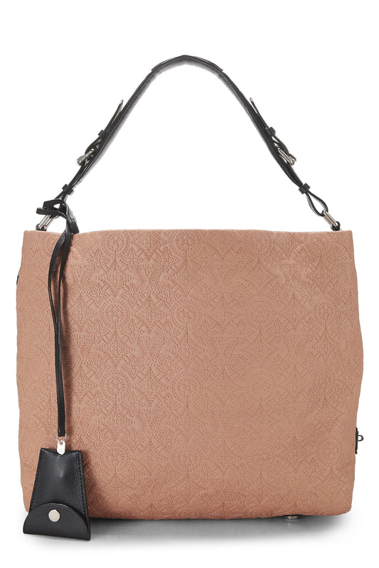 Louis Vuitton, sac hobo PM en cuir rose monogrammé Antheia d'occasion, rose