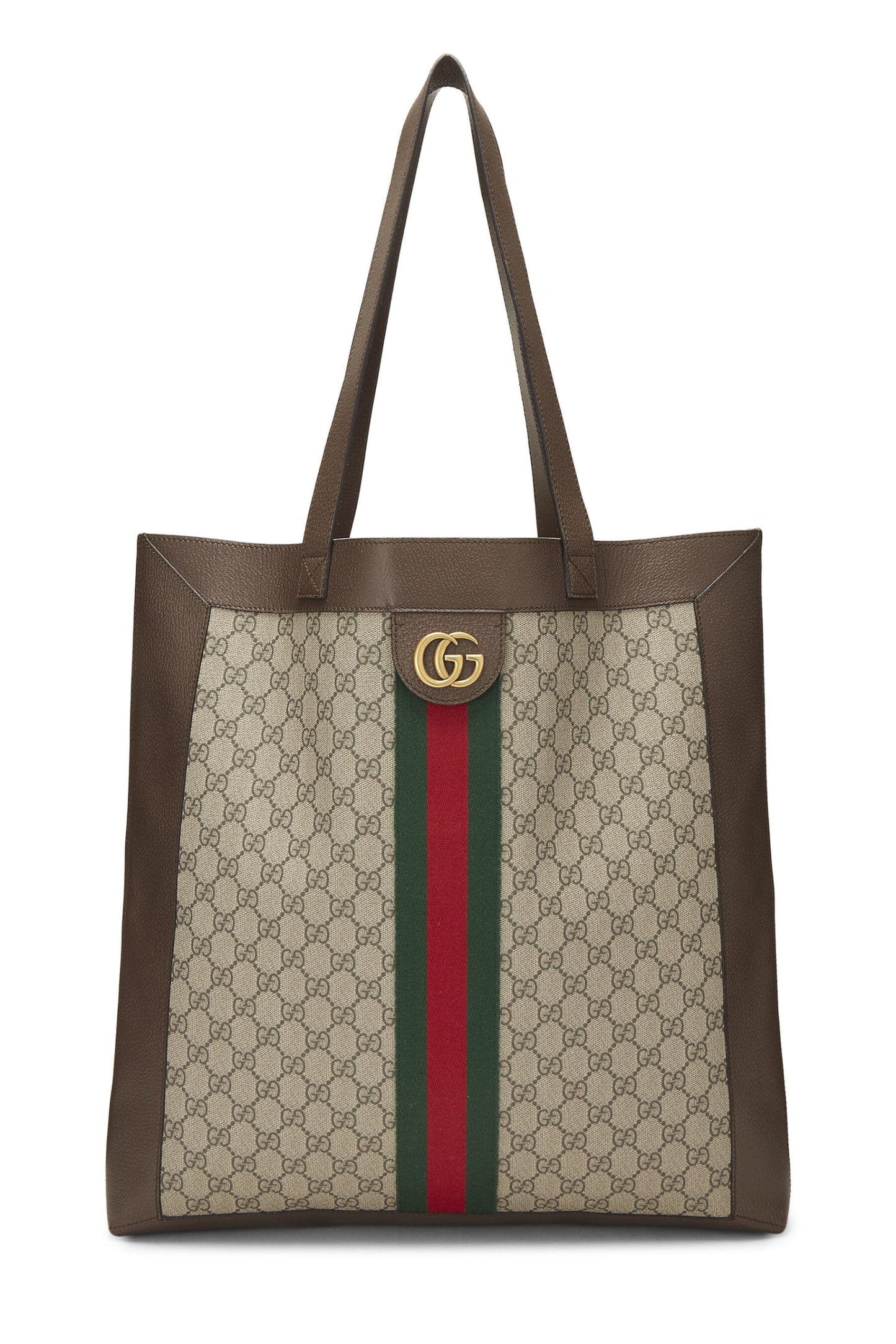 Gucci, sac fourre-tout Ophidia en toile GG Supreme marron d'occasion, grand modèle, marron