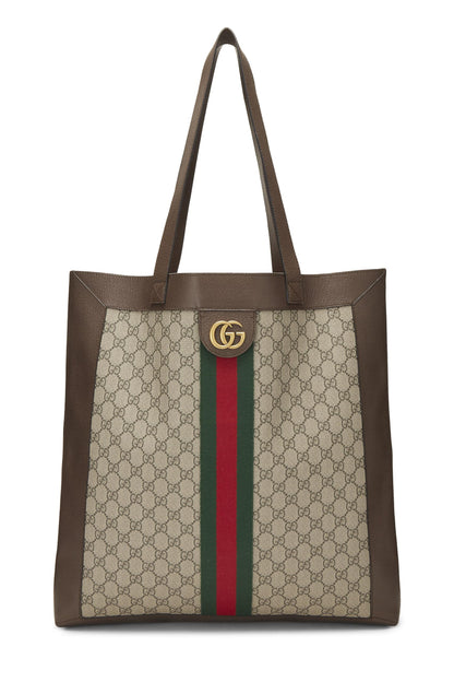 Gucci, sac fourre-tout Ophidia en toile GG Supreme marron d'occasion, grand modèle, marron