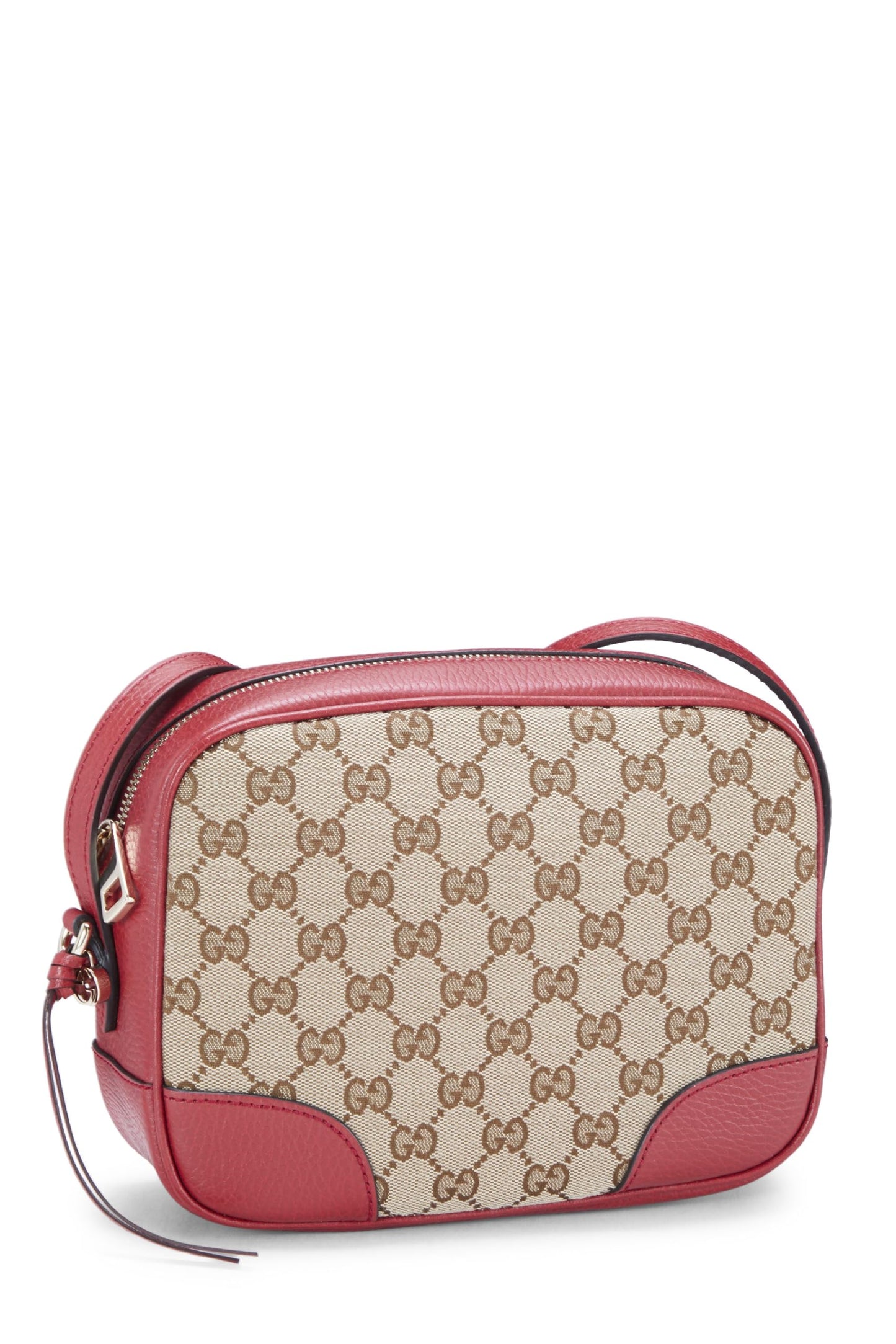 Gucci, Pre-Loved Red Original GG Canvas Bree Crossbody, Red