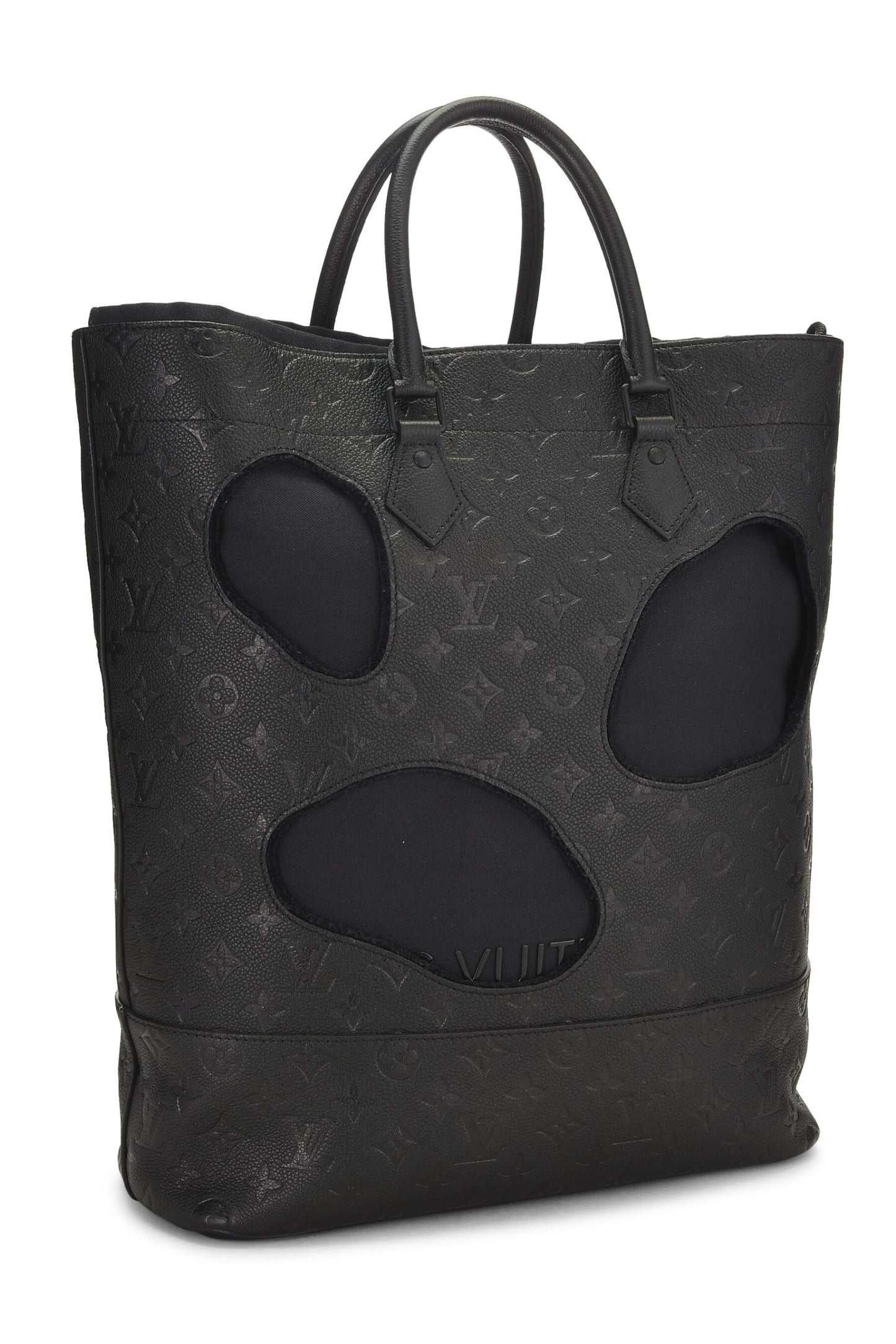 Louis Vuitton, Sac Empreinte monogramme noir avec trous COMME DES GARÇONS x Louis Vuitton pré-aimé, Noir