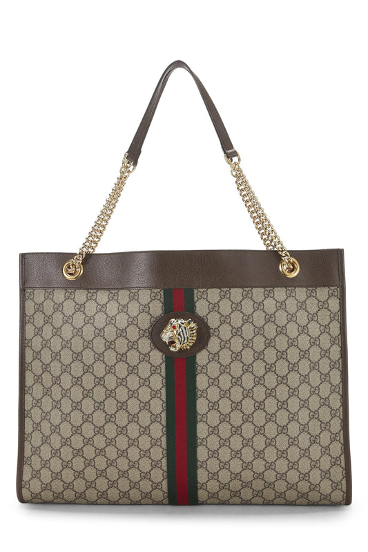 Gucci, sac fourre-tout Rajah en toile GG Supreme marron d'occasion, marron