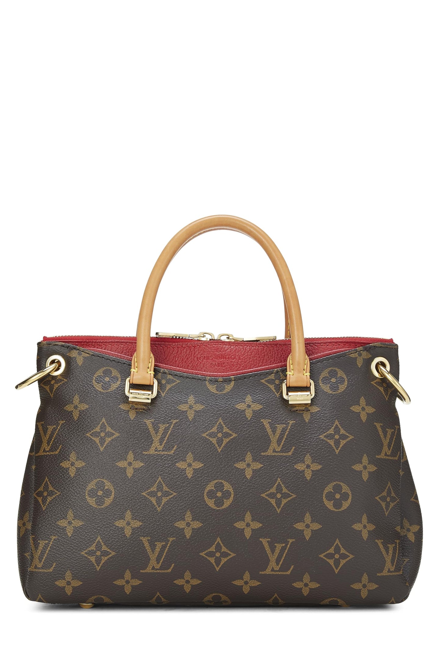 Louis Vuitton, Pallas BB de lona con monograma rojo Pre-Loved, Rojo