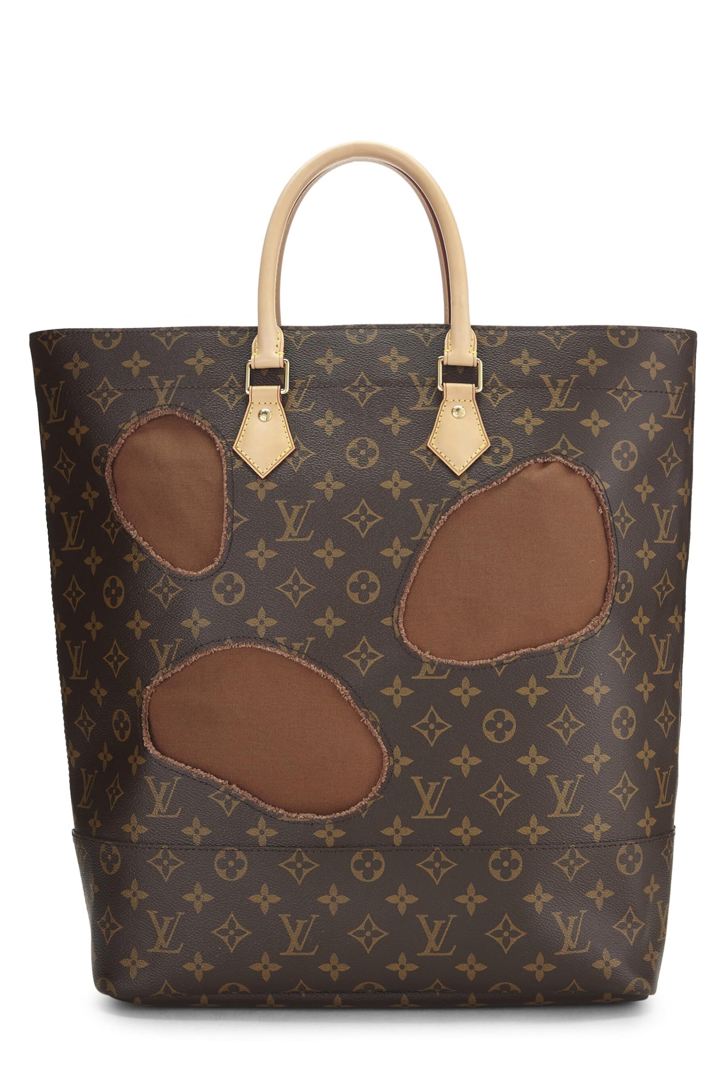 Louis Vuitton, Sac monogramme pré-aimé Comme des Garçons x Louis Vuitton avec trous, Marron