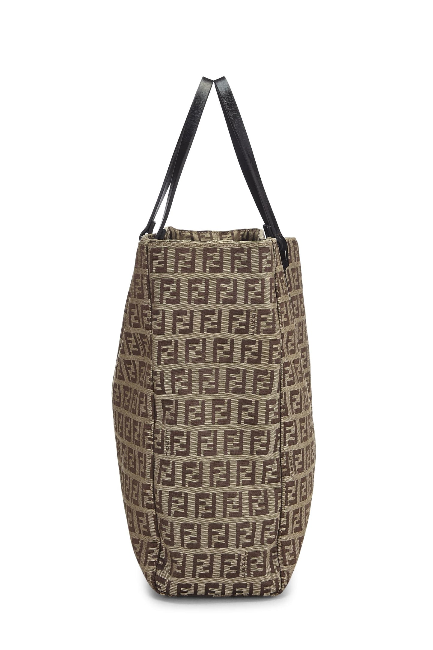 Fendi, sac fourre-tout en toile marron Zucchino, petit modèle, d'occasion, marron