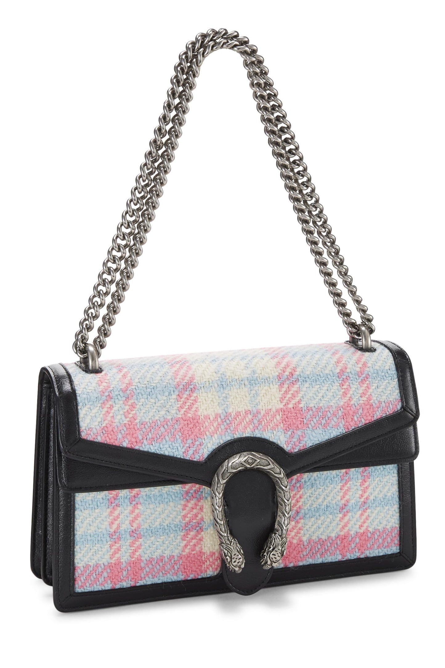 Gucci, sac à bandoulière Dionysus en tweed multicolore d'occasion, petit modèle, multicolore