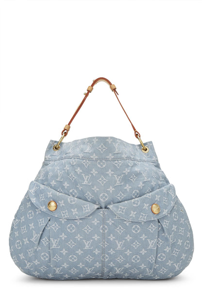 Louis Vuitton, Pre-Loved Blue Monogram Denim Daily GM, Blue