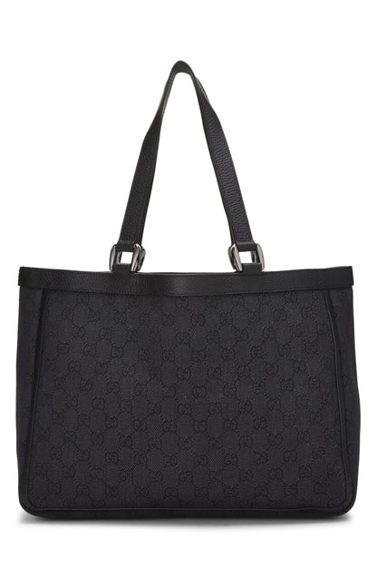 Gucci, sac fourre-tout Abbey Pocket en nylon noir GG d'occasion, noir