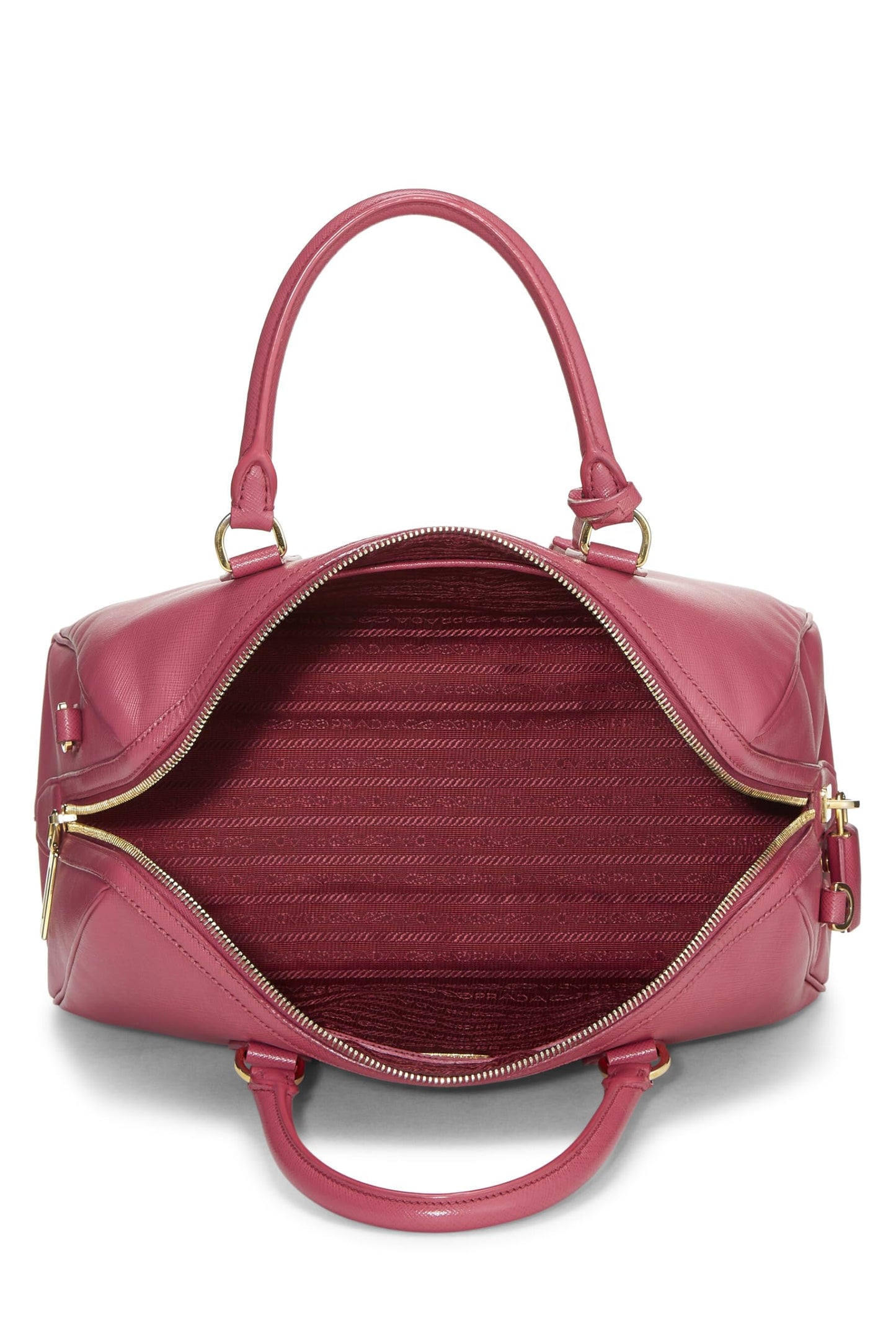 Prada, Pre-Loved Pink Saffiano Boston, Rosa