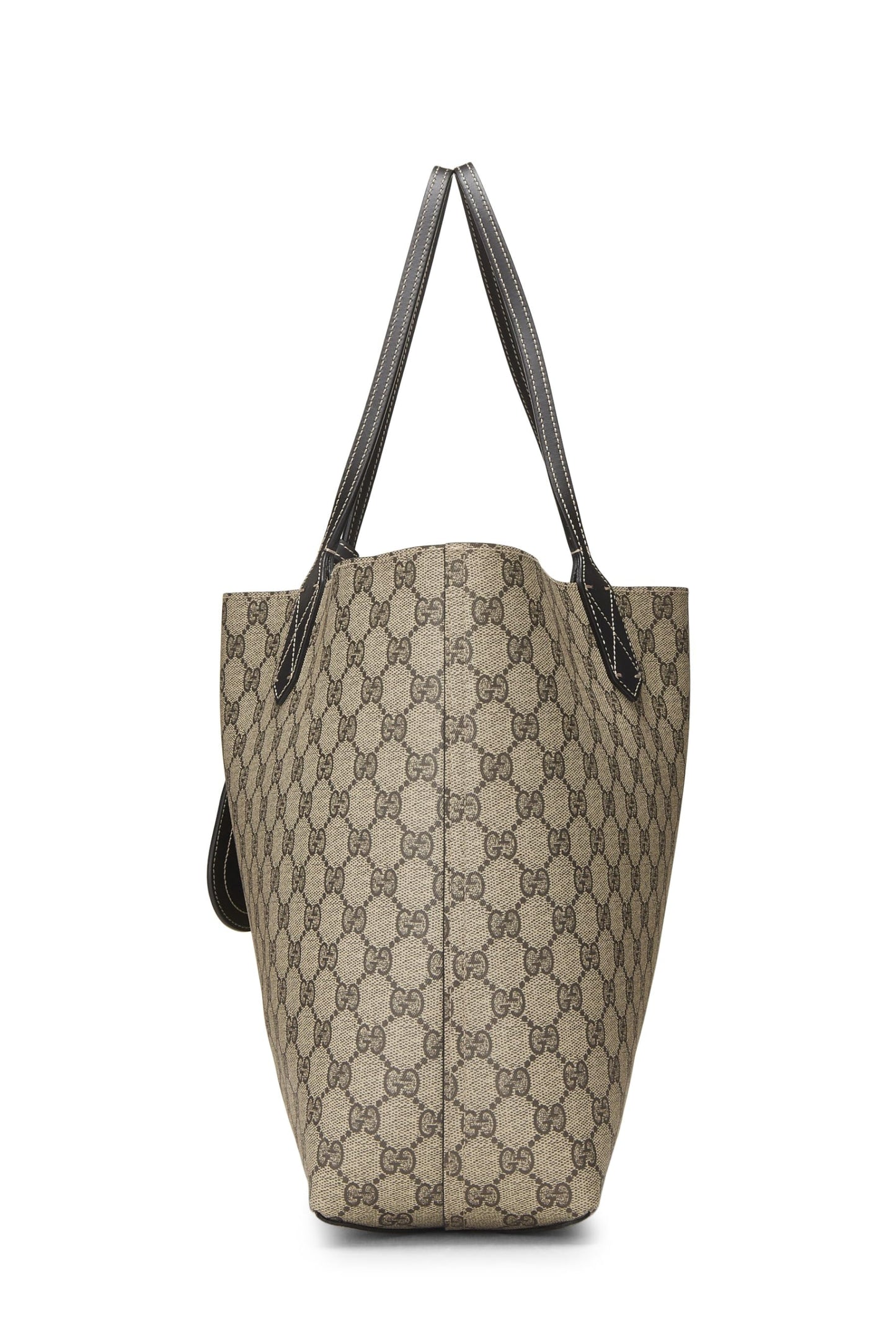 Gucci, sac fourre-tout réversible en toile noire et GG Supreme d'origine d'occasion, noir