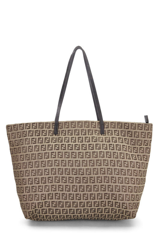 Fendi, sac fourre-tout en rouleau marron Zucchino d'occasion, marron