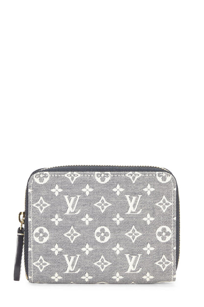 Louis Vuitton, porte-monnaie zippé Idylle Navy Monogram d'occasion, bleu marine