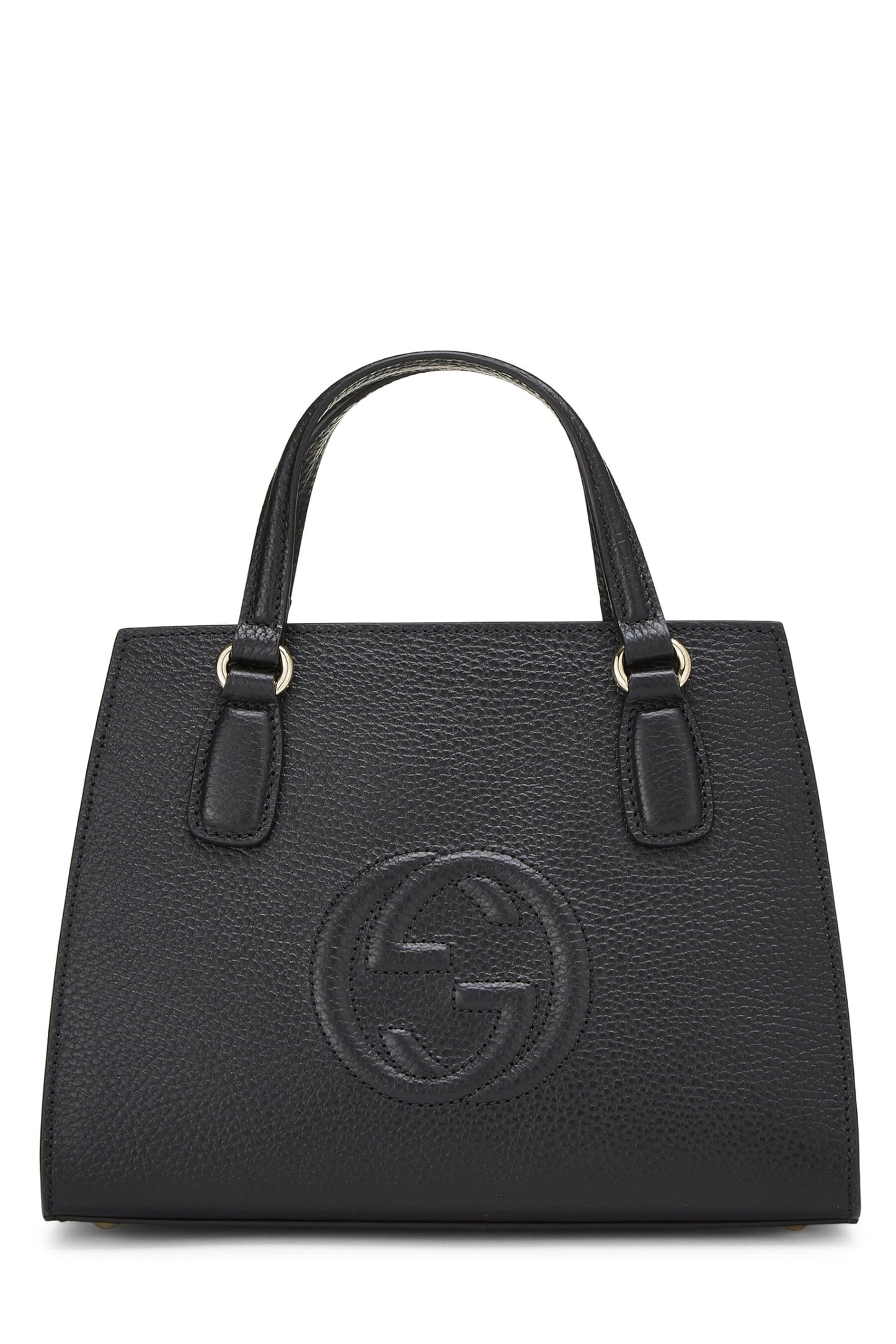 Gucci, sac à main Soho en cuir grainé noir d'occasion, noir