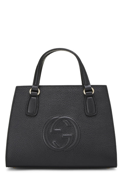 Gucci, Bolso Soho de cuero granulado negro Pre-Loved, Negro