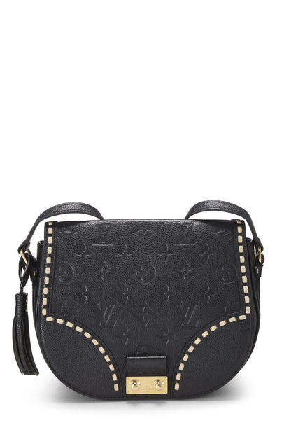 Louis Vuitton, Pre-Loved Black Monogram Empreinte Junot Crossbody, Black