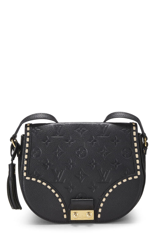 Louis Vuitton, sac à bandoulière Junot Empreinte Monogram noir d'occasion, noir