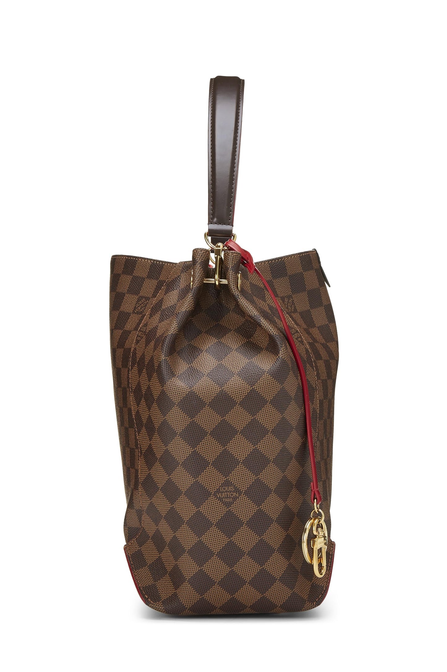 Louis Vuitton, Bolso tote Damier Ebene Caissa MM pre-Loved, Rojo