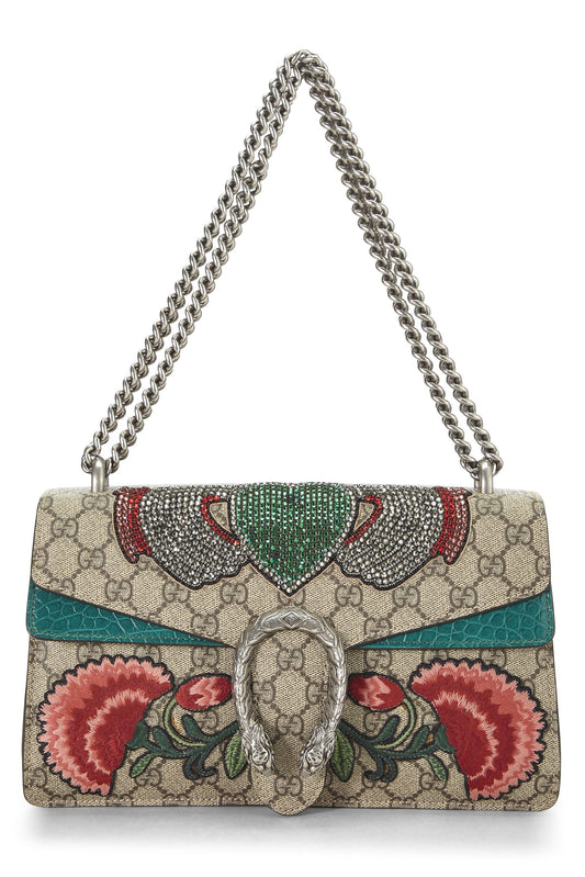 Gucci, sac à main original GG Supreme en toile brodée Dionysus Small, multicolore