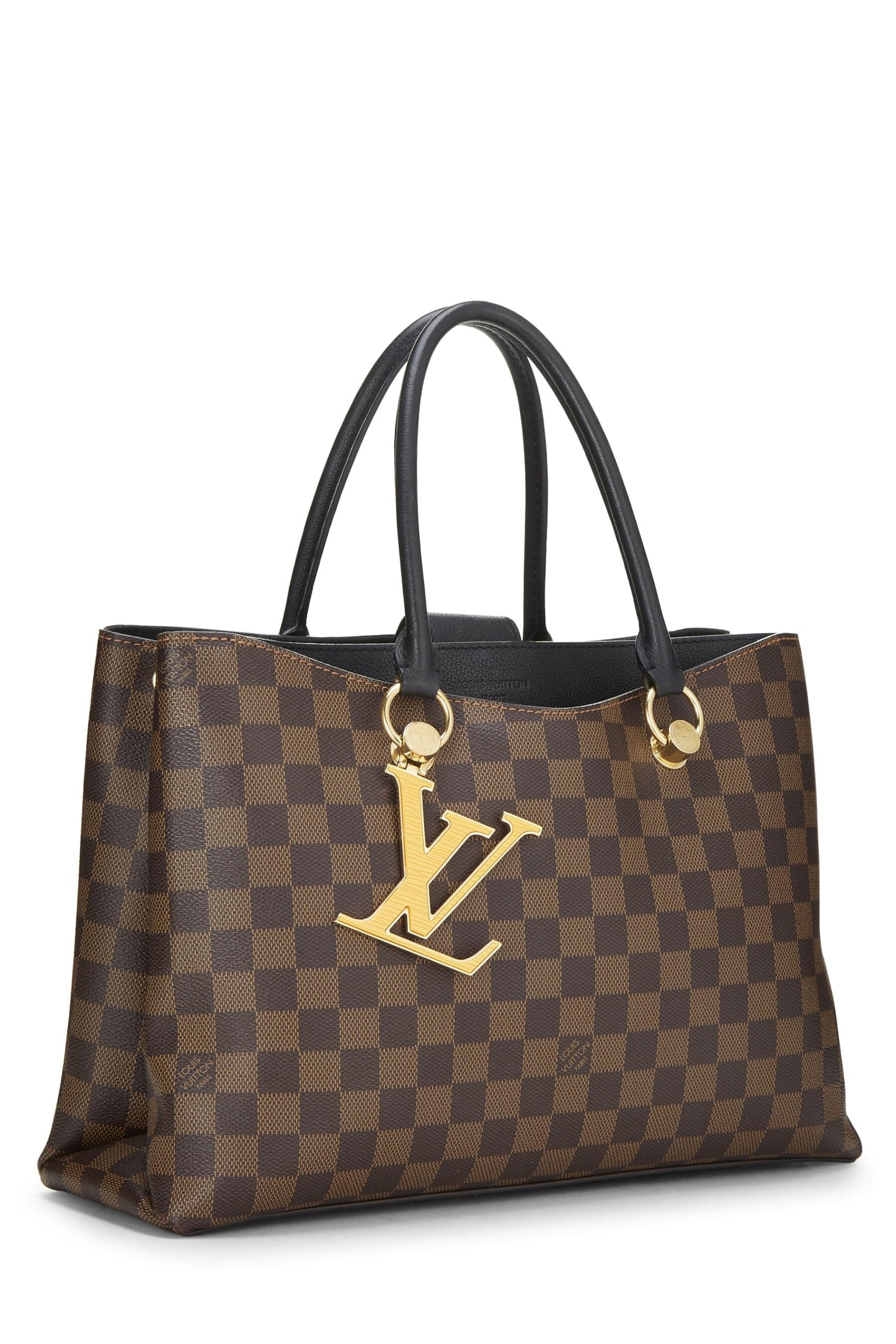 Louis Vuitton, Pre-Loved Black Damier Ebene Riverside Tote, Black